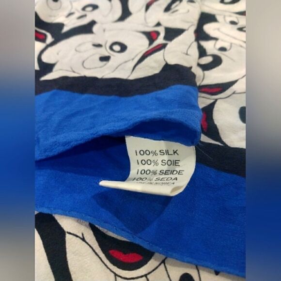 Mickey Mouse Disney 💯 Silk Scarf Square Neck Scarf EUC Vintage - Picture 11 of 13